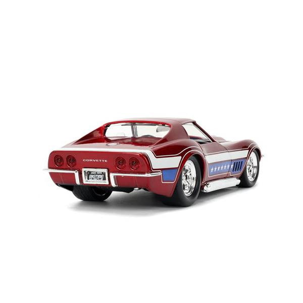 【新品即納】[MDL] BIGTIME MUSCLE(ビッグタイム マッスル) 1/24 1969 シェビー コルベット スティングレイ レッドメタリック 完成品 ミニカー(JADA35488) Jada Toys(ジャダトイズ)(20250131)