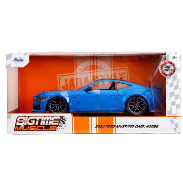 【新品即納】[MDL] BIGTIME MUSCLE(ビッグタイム マッスル) 1/24 2024 フォード マスタング ダークホース グロスブルー 完成品 ミニカー(JADA35276) Jada Toys(ジャダトイズ)(20250131)