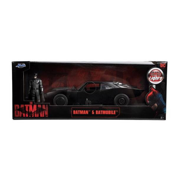 【新品即納】[MDL] (再販) HOLLYWOOD RIDESシリーズ 1/18 バットモービル バットマンフィギュア付 ライト点灯 THE BATMAN-ザ・バットマン- 2022 完成品 ミニカー(JADA32504) Jada Toys(ジャダトイズ)(20250131)