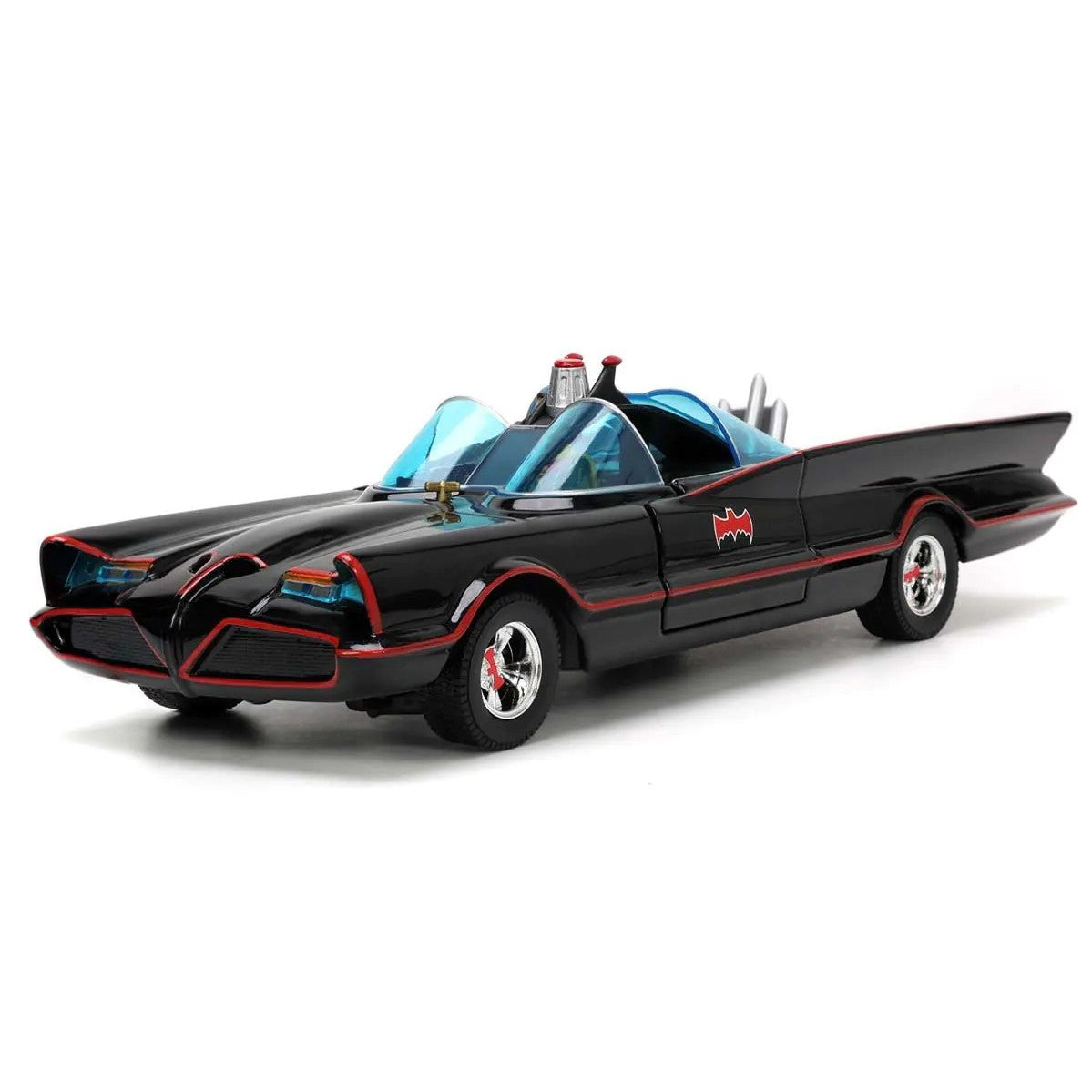 【新品即納】[MDL] (再販) HOLLYWOOD RIDESシリーズ 1/24 バットモービル バットマン/ロビン/ジョーカー/ペンギンフィギュア付(1966 クラシック TVシリーズ) 完成品 ミニカー(JADA33737) Jada Toys(ジャダトイズ)(20250131)