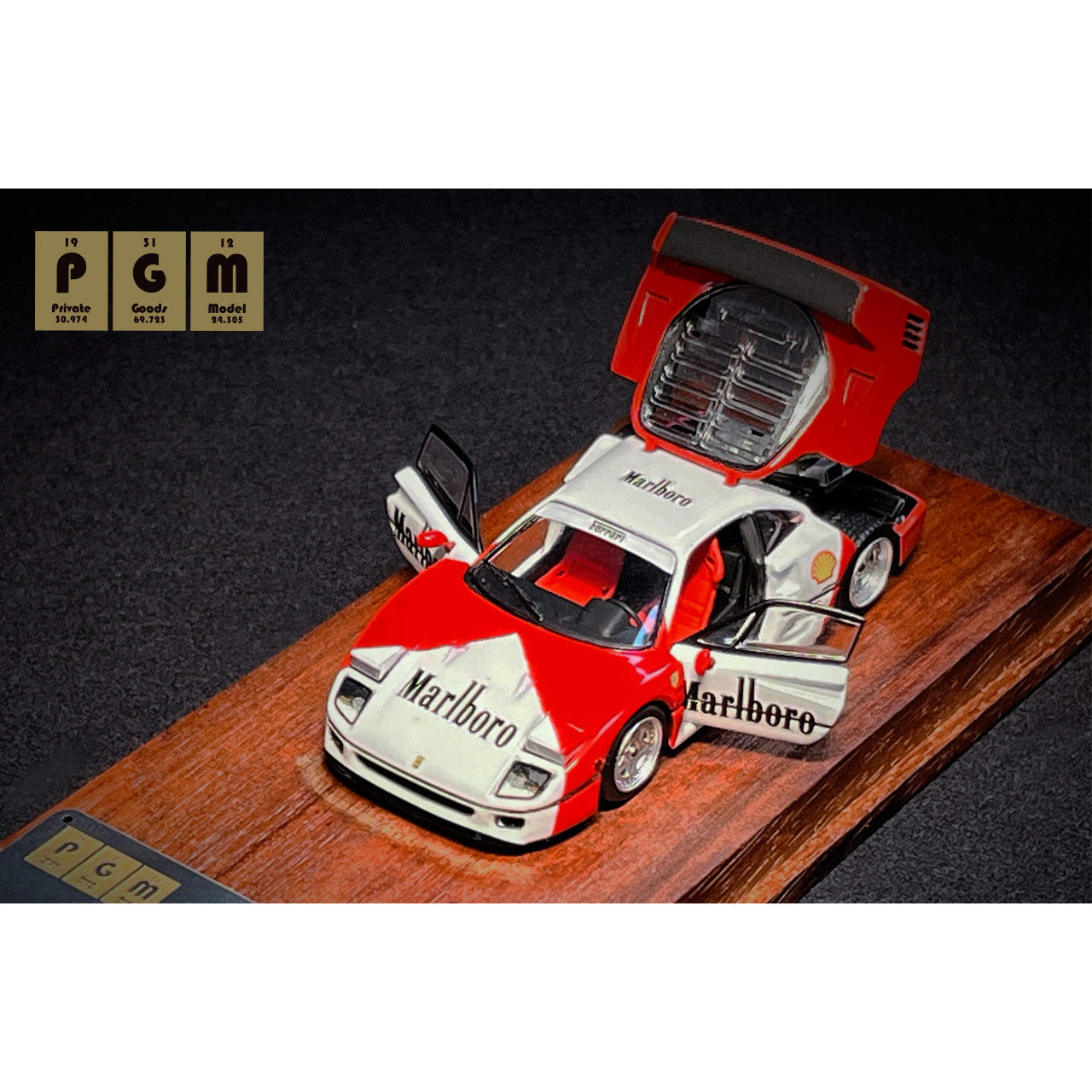 【新品即納】[MDL] 1/64 F40 White/Red 完成品 ミニカー(PGM-640903-1) PGM(プライベートグッズモデル)(20250216)