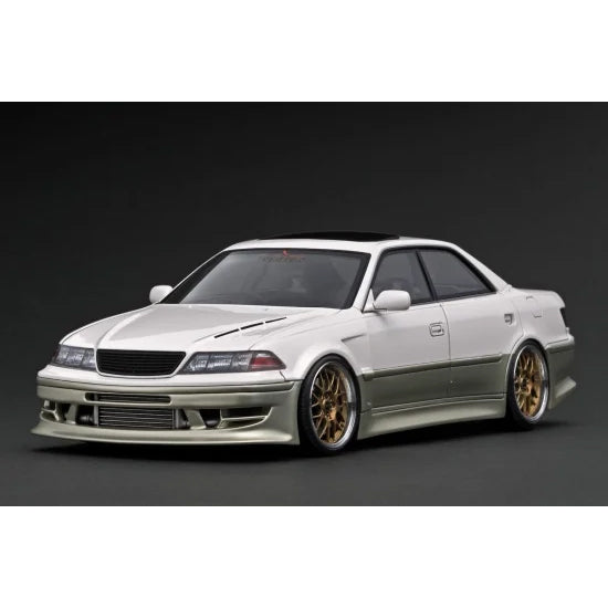 【中古即納】[MDL] 1/18 VERTEX JZX100 MARK-II(マークII) Pearl White/Champagne Gold(パールホワイト/シャンパンゴールド) 完成品 ミニカー(IG3580) ignition model(イグニッションモデル)(20250621)