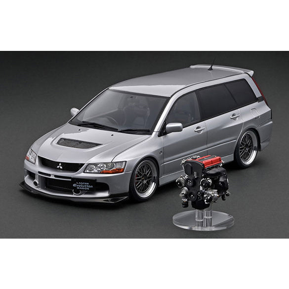 【新品即納】[MDL] (再販) 1/18 Mitsubishi Lancer Evolution Wagon(ランサーエボリューションワゴン)(CT9W) Silver With Engine 完成品 ミニカー(IG2769) ignition model(イグニッションモデル)(20250131)