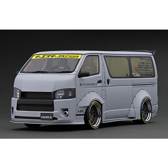【新品即納】[MDL] (再販) 1/18 T・S・D WORKS HIACE(ハイエース) Matte Gray With Roof Rack 完成品 ミニカー(IG2802) ignition model(イグニッションモデル)(20250131)