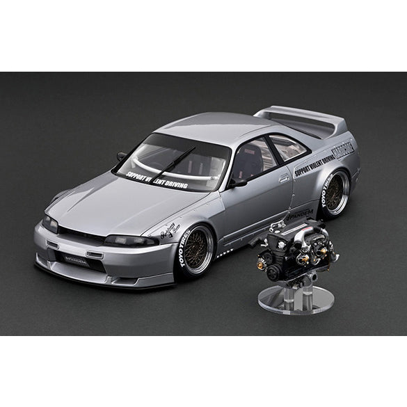 【新品即納】[MDL] (再販) 1/18 PANDEM GT-R(BCNR33) Silver With Engine 完成品 ミニカー(IG3031) ignition model(イグニッションモデル)(20250131)
