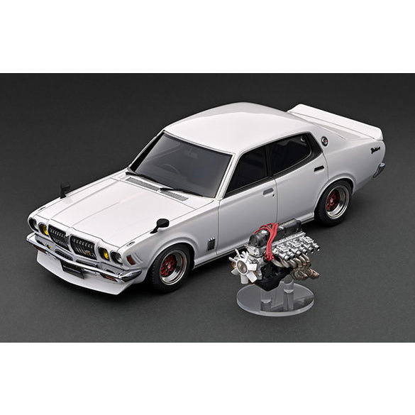 【新品即納】[MDL] (再販) 1/18 Nissan Bluebird(ブルーバード) U 2000GTX(G610) White with Engine 完成品 ミニカー(IG3167) ignition model(イグニッションモデル)(20250131)