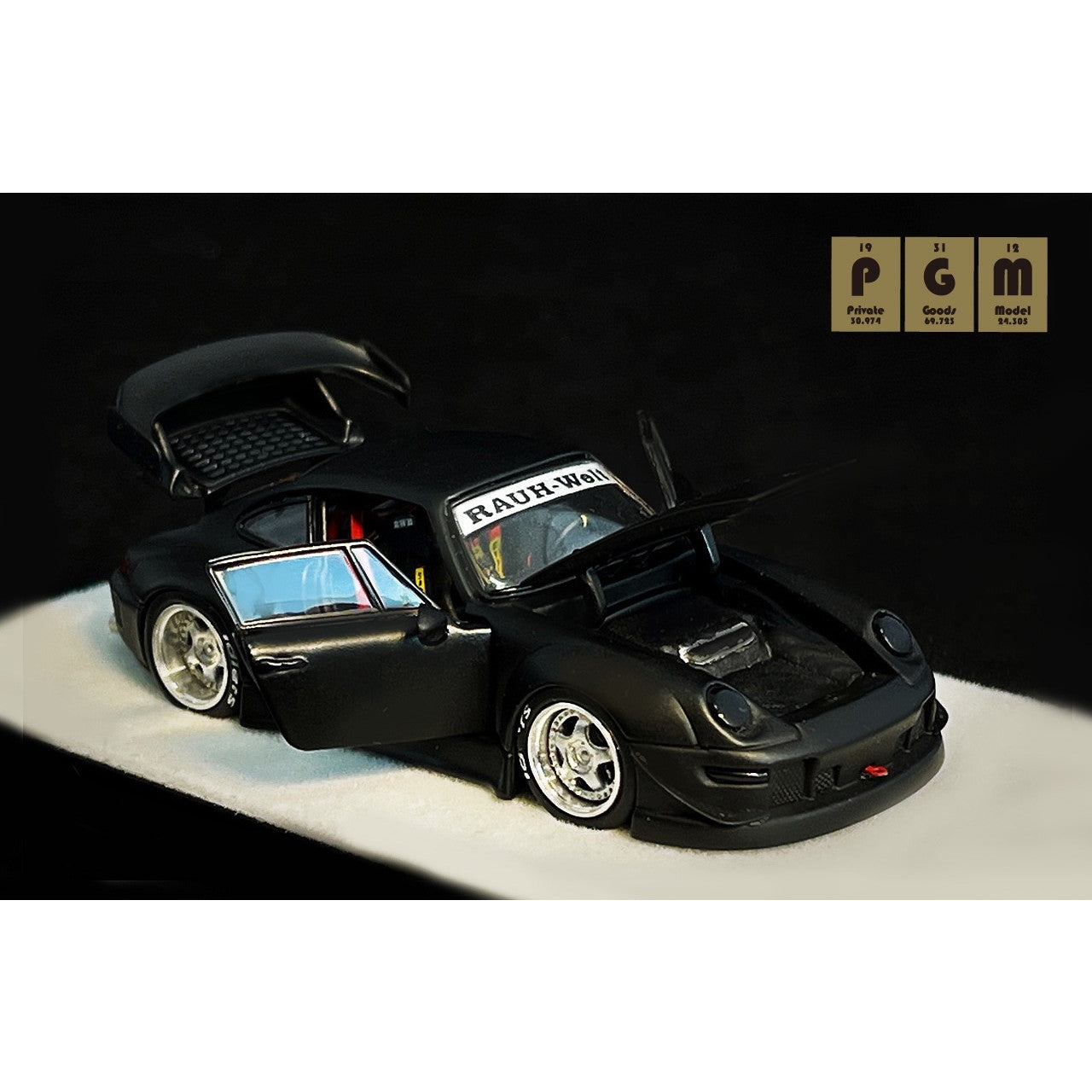 【新品即納】[MDL] 1/64 RWB 993 Matte Black(マットブラック) 完成品 ミニカー(PGM-640312-1) PGM(プライベートグッズモデル)(20250216)