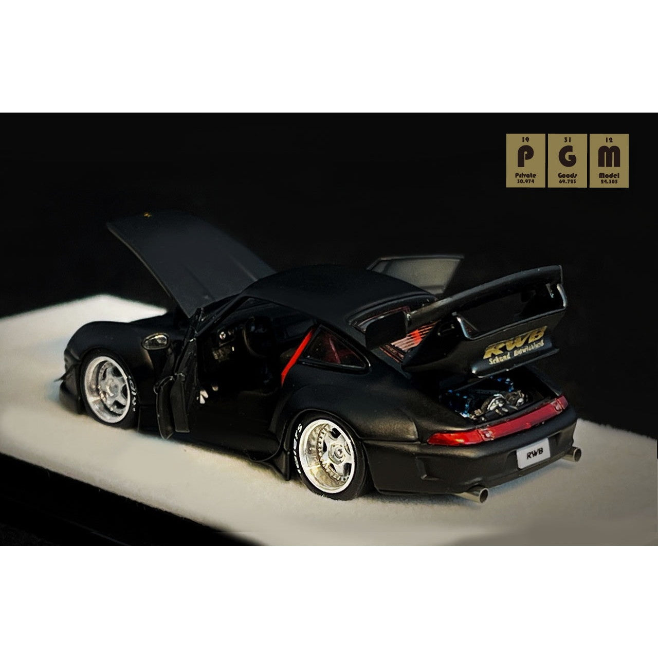 【新品即納】[MDL] 1/64 RWB 993 Matte Black(マットブラック) 完成品 ミニカー(PGM-640312-1) PGM(プライベートグッズモデル)(20250216)