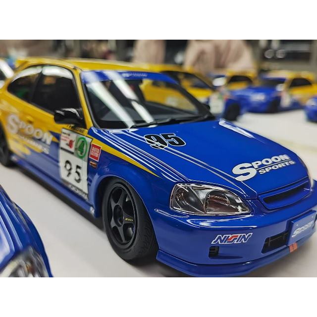 【新品即納】[MDL] 1/18 ホンダ シビック タイプR(EK9) スプーン レーシング #95 完成品 ミニカー(M85014) MOTORHELIX(モーターヘリックス)(20250131)
