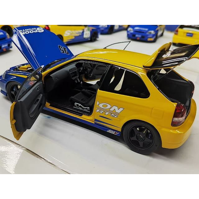 【新品即納】[MDL] 1/18 ホンダ シビック タイプR(EK9) スプーン レーシング #95 完成品 ミニカー(M85014) MOTORHELIX(モーターヘリックス)(20250131)