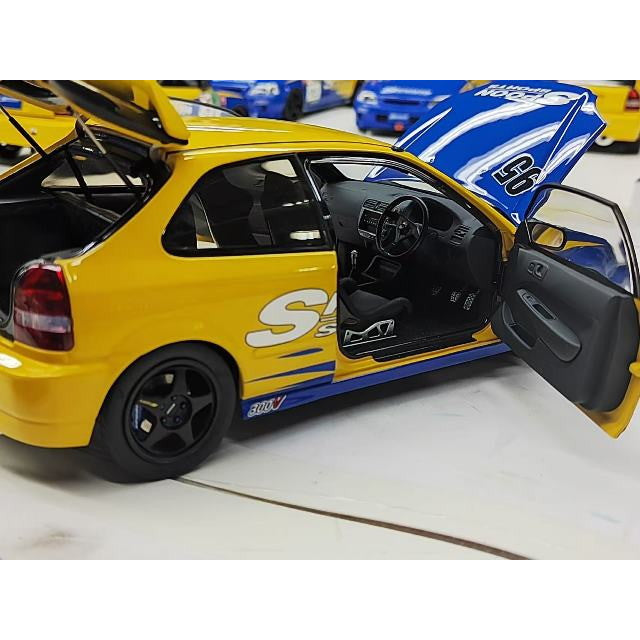 【新品即納】[MDL] 1/18 ホンダ シビック タイプR(EK9) スプーン レーシング #95 完成品 ミニカー(M85014) MOTORHELIX(モーターヘリックス)(20250131)