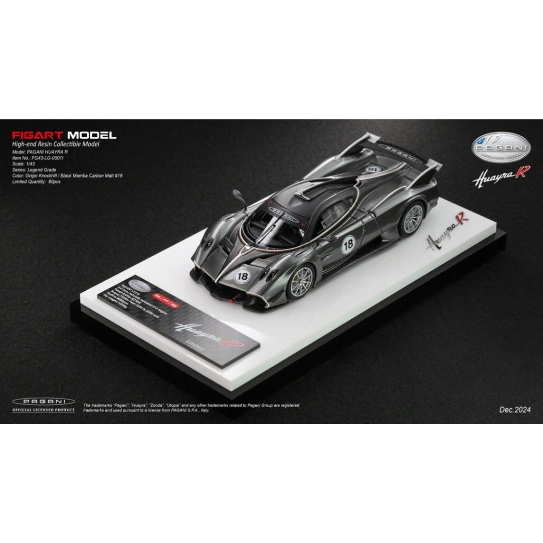 【予約安心出荷】[MDL] 1/43 Pagani Huayra(パガーニ ウアイラ) R Grigio Knockhill / Black Mamba Carbon Matt #18 完成品 ミニカー(FG43-LG-0001L) FIGART MODEL(フィグアートモデル)(2025年4月)