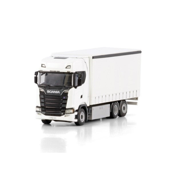 【新品即納】[MDL] 1/50 White Line SCANIA S HIGHLINE CS20H RIGED CURTAINSIDE TRUCK 6X2 TAG AXLE 完成品 ミニカー(03-2052) WSI MODELS(20250207)