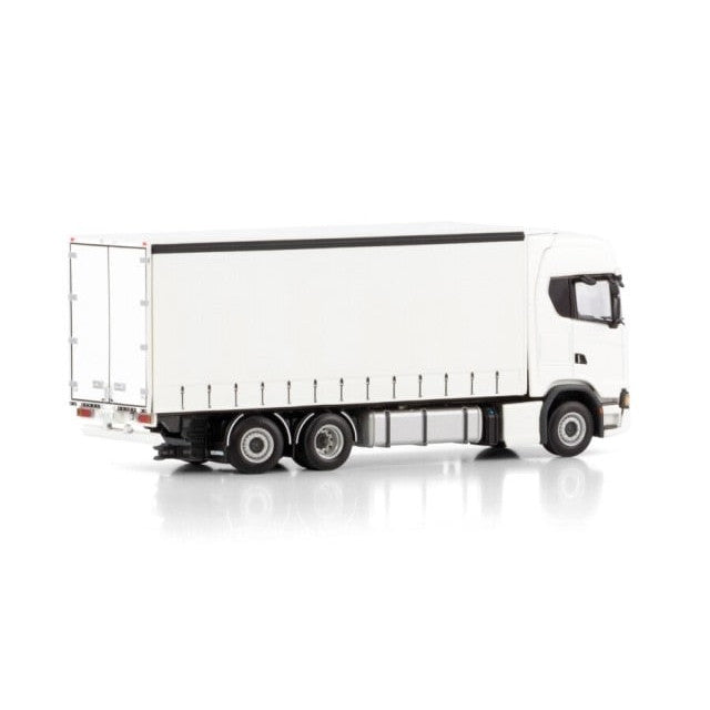 【新品即納】[MDL] 1/50 White Line SCANIA S HIGHLINE CS20H RIGED CURTAINSIDE TRUCK 6X2 TAG AXLE 完成品 ミニカー(03-2052) WSI MODELS(20250207)
