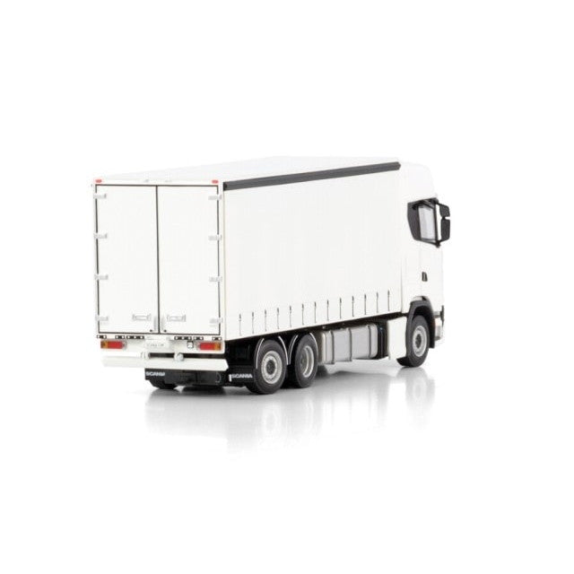 【新品即納】[MDL] 1/50 White Line SCANIA S HIGHLINE CS20H RIGED CURTAINSIDE TRUCK 6X2 TAG AXLE 完成品 ミニカー(03-2052) WSI MODELS(20250207)