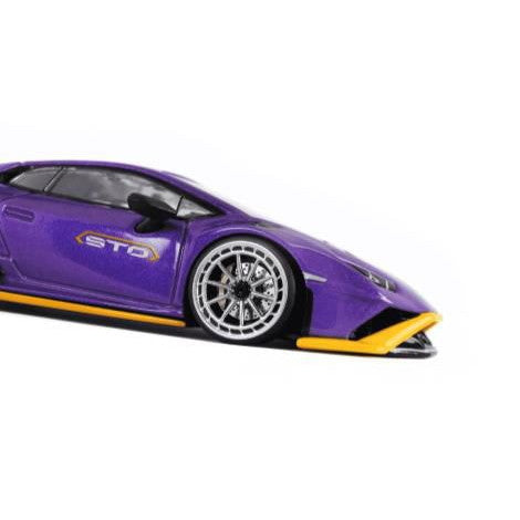 【新品即納】[MDL] D MODEL Beauty on Wheels カスタマイズシリーズ Lamborghini ウラカンSTO(パープル) 1/64 完成品 ミニカー(DBW048A) D MODEL(Dモデル)(20250207)