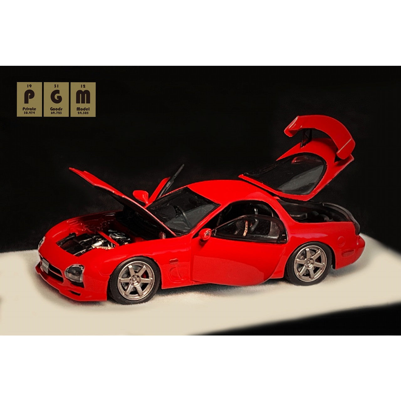 【予約安心出荷】[MDL] Mazda RX-7(レッド) 1/64 完成品 ミニカー(PGM-640804-1) PGM(プライベートグッズモデル)(2025年6月)