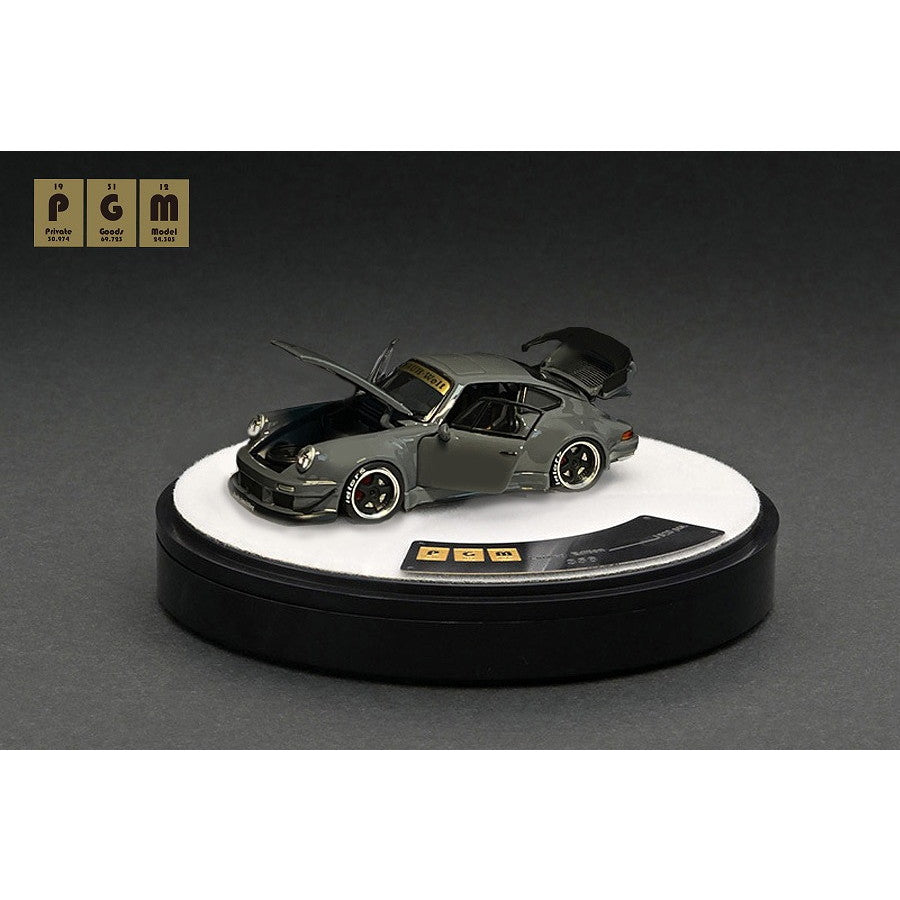 【予約安心出荷】[MDL] RWB 930(セメントグレー) Rotating display(回転台座バージョン) 1/64 完成品 ミニカー(PGM-640208-2) PGM(プライベートグッズモデル)(2025年5月)