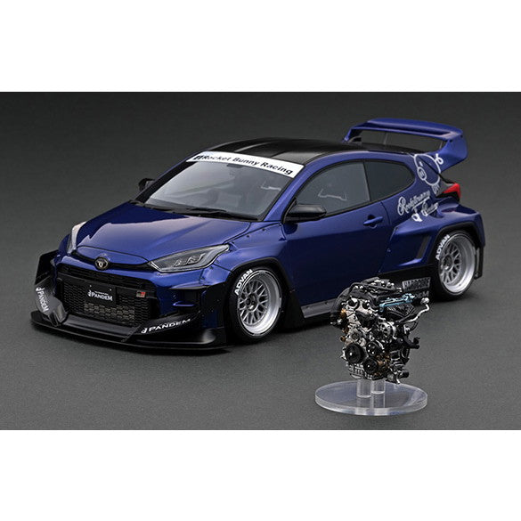 【新品即納】[MDL] (再販) 1/18 PANDEM GR YARIS(ヤリス)(4BA) Blue Metallic(ブルーメタリック) With Engine 完成品 ミニカー(IG2903) ignition model(イグニッションモデル)(20250228)