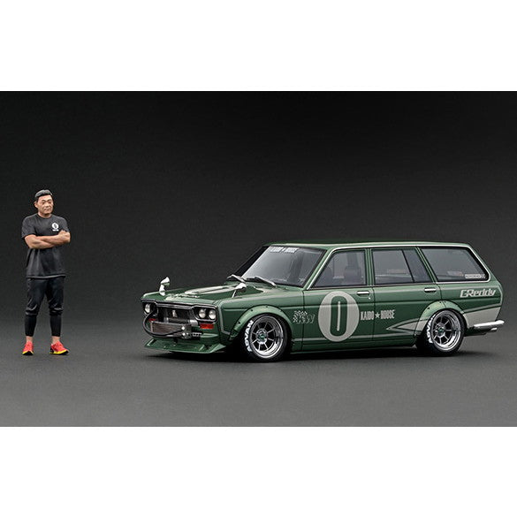 【新品即納】[MDL] (再販) 1/18 Datsun Bluebird(ダットサン ブルーバード)(510) Wagon Green Metallic(グリーンメタリック) With Mr. Jun Imai 完成品 ミニカー(IG3148) ignition model(イグニッションモデル)(20250228)