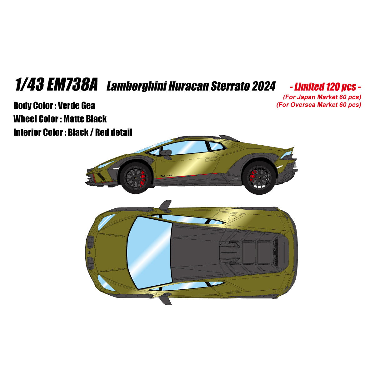 【予約安心出荷】[MDL] 1/43 Lamborghini Huracan Sterrato(ランボルギーニ ウラカン ステラート) 2024 ヴェルデギア 完成品 ミニカー(EM738A) EIDOLON(アイドロン)(2025年6月)