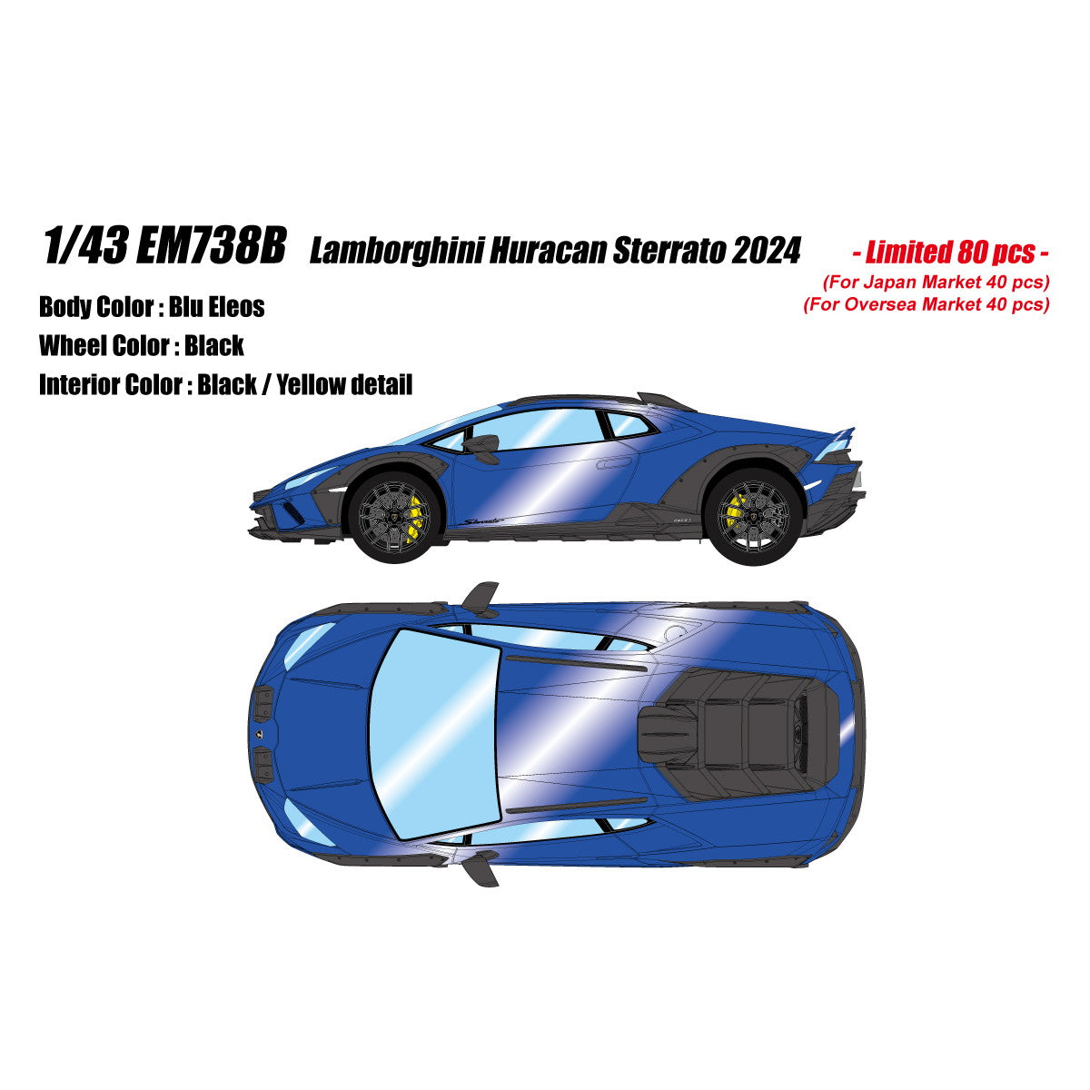 【予約安心出荷】[MDL] 1/43 Lamborghini Huracan Sterrato(ランボルギーニ ウラカン ステラート) 2024 ブルーエレオス 完成品 ミニカー(EM738B) EIDOLON(アイドロン)(2025年6月)