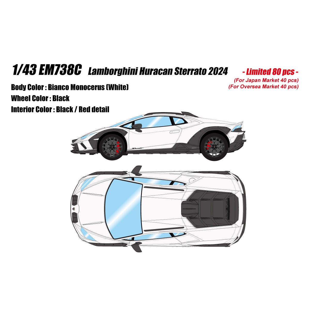 【予約安心出荷】[MDL] 1/43 Lamborghini Huracan Sterrato(ランボルギーニ ウラカン ステラート) 2024 ビアンコモノセルス 完成品 ミニカー(EM738C) EIDOLON(アイドロン)(2025年6月)