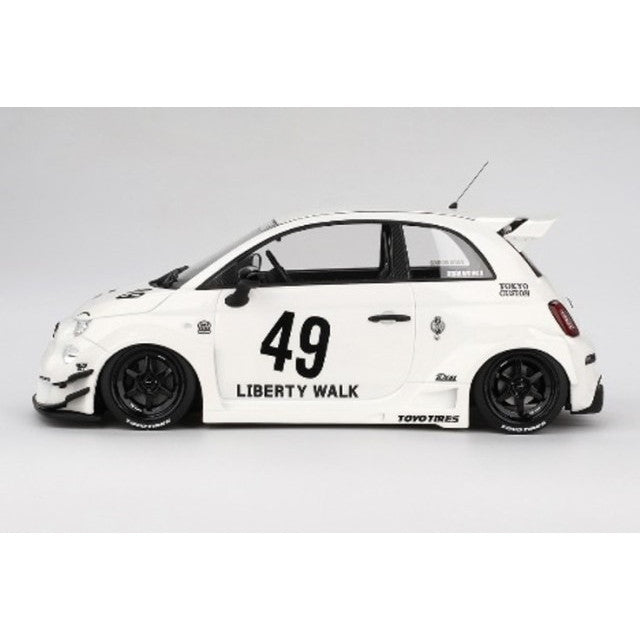 【新品即納】[MDL] Top Speedシリーズ 1/18 アバルト 595 LB-WORKS x Abas Works ガラ ホワイト 完成品 ミニカー(TS0606) TSM(トゥルースケールミニチュアズ)(20250531)