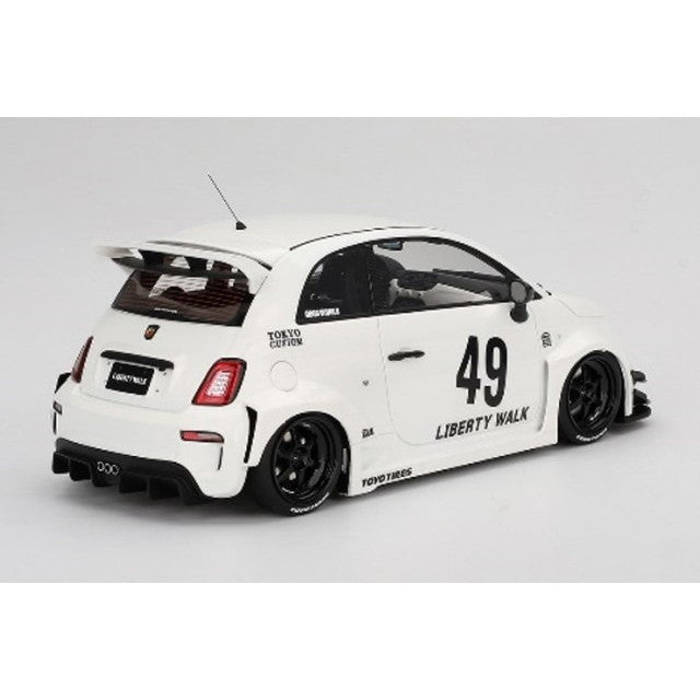 【新品即納】[MDL] Top Speedシリーズ 1/18 アバルト 595 LB-WORKS x Abas Works ガラ ホワイト 完成品 ミニカー(TS0606) TSM(トゥルースケールミニチュアズ)(20250531)