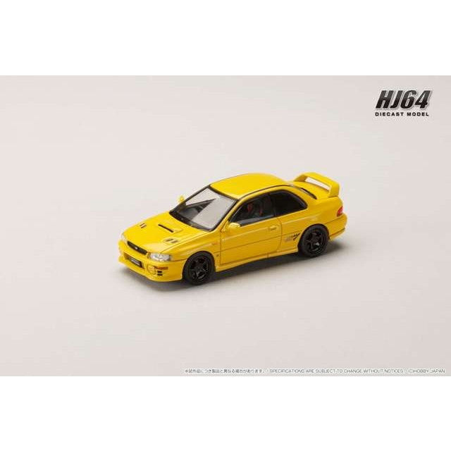 【新品即納】[MDL] 1/64 スバル インプレッサ PURE SPORTS COUPE WRX type R STi Version GC8 チェイスイエロー 完成品 ミニカー(HJ641079AY) ホビージャパン(20250531)