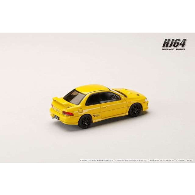 【新品即納】[MDL] 1/64 スバル インプレッサ PURE SPORTS COUPE WRX type R STi Version GC8 チェイスイエロー 完成品 ミニカー(HJ641079AY) ホビージャパン(20250531)