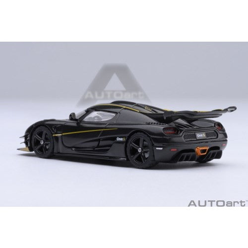 【新品即納】[MDL] オートアート・コンポジトダイキャストモデルシリーズ 1/64 ケーニグセグ One:1(カーボン・ブラック/ゴールド) 完成品 ミニカー(20043) AUTOart(オートアート)(20250331)