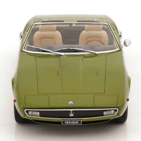 【予約安心出荷】[MDL] 1/18 Maserati Ghibli Spyder(マセラティ ギブリ スパイダー) 1970 ライトグリーンメタリック 完成品 ミニカー(KKDC181302) KK scale(ケーケースケール)(2025年9月)