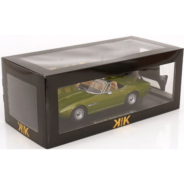 【予約安心出荷】[MDL] 1/18 Maserati Ghibli Spyder(マセラティ ギブリ スパイダー) 1970 ライトグリーンメタリック 完成品 ミニカー(KKDC181302) KK scale(ケーケースケール)(2025年9月)