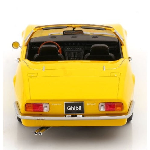【予約安心出荷】[MDL] 1/18 Maserati Ghibli Spyder(マセラティ ギブリ スパイダー) 1970 イエロー 完成品 ミニカー(KKDC181303) KK scale(ケーケースケール)(2025年9月)
