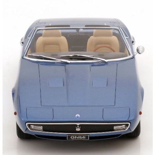 【予約安心出荷】[MDL] 1/18 Maserati Ghibli Spyder(マセラティ ギブリ スパイダー) 1970 ライトブルーメタリック 完成品 ミニカー(KKDC181304) KK scale(ケーケースケール)(2025年9月)