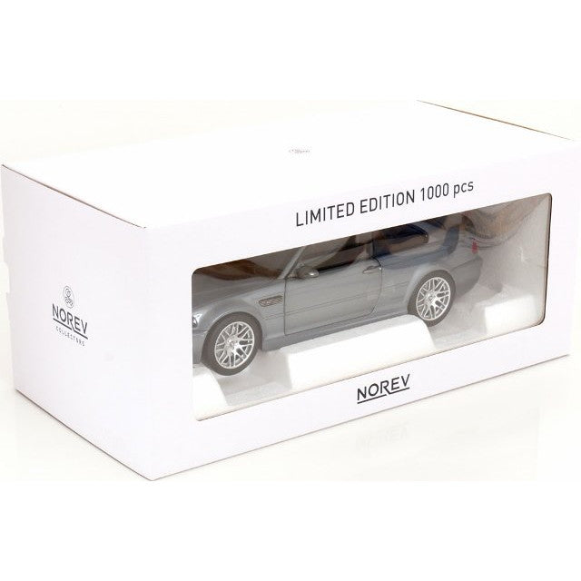 【予約安心出荷】[MDL] 1/18 BMW M3 CSL E46 2003(グレーメタリック) MODELISSIMO特注品 完成品 ミニカー(183016) NOREV(ノレブ)(2025年9月)