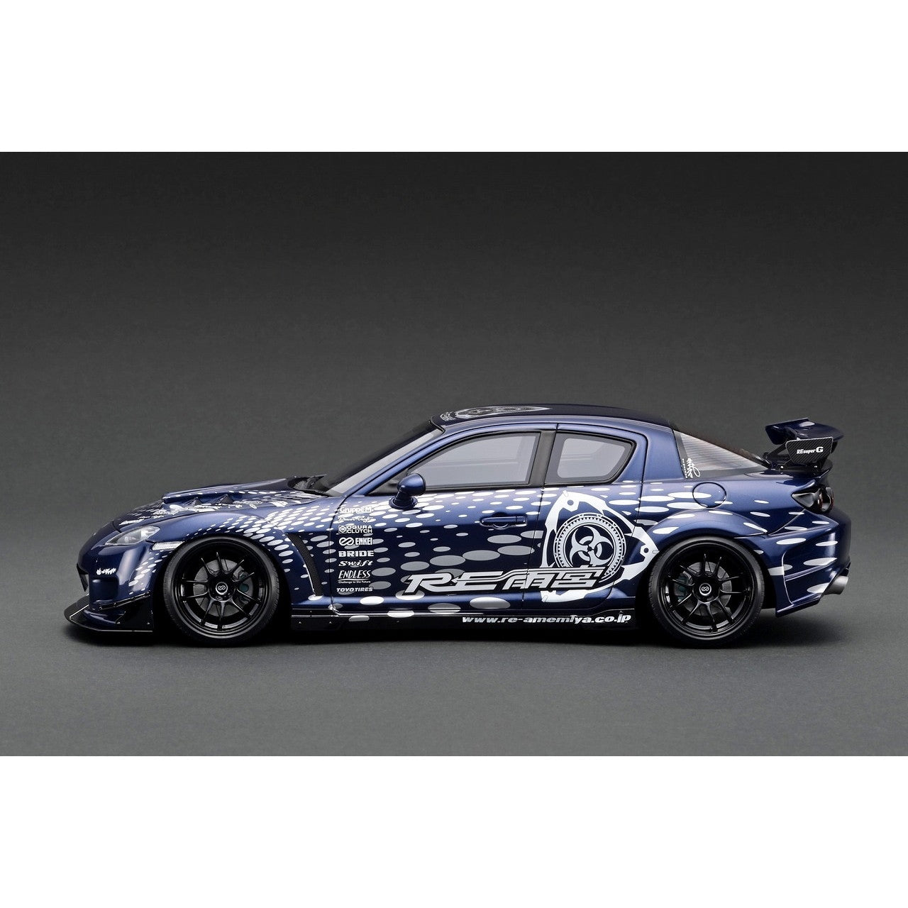 【新品即納】[MDL] (再販) 1/18 Mazda RX-8(SE3P) RE Amemiya Blue Metallic(ブルーメタリック) With Mr. Amemiya 完成品 ミニカー(IG3243) ignition model(イグニッションモデル)(20250331)