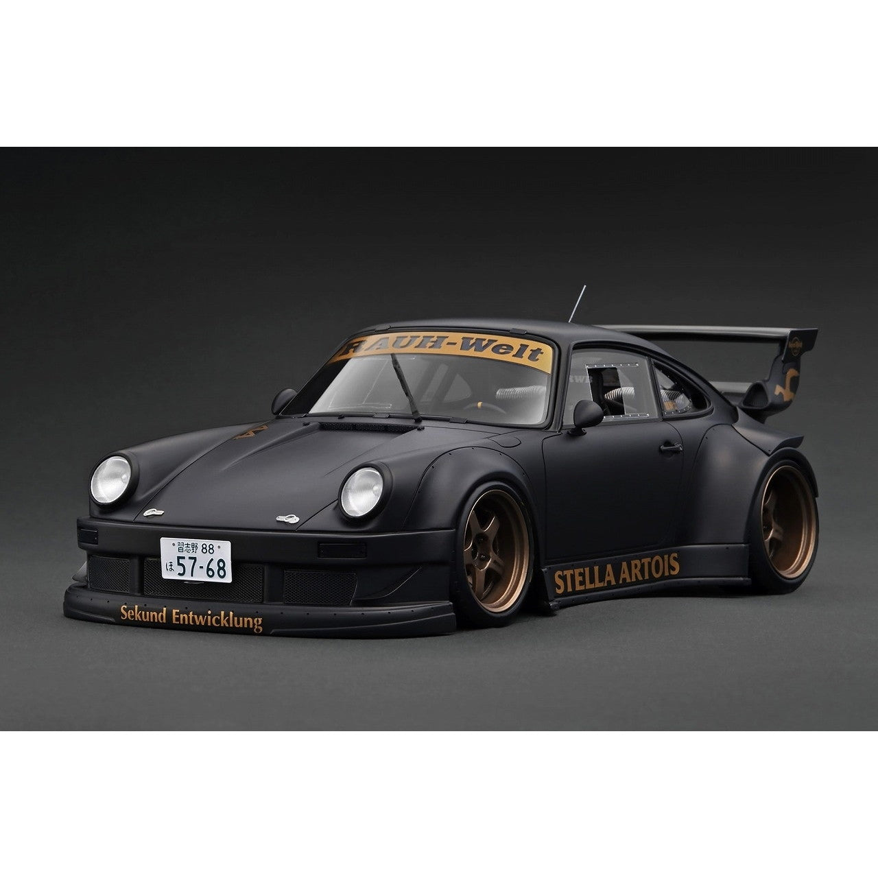 【新品即納】[MDL] 1/18 RWB(アールダブリュービー) 930 Matte Black(マットブラック) 完成品 ミニカー(IG3695) ignition model(イグニッションモデル)(20250523)