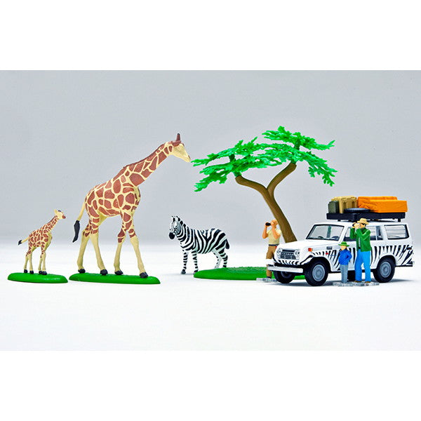 【新品即納】[MDL] 海洋堂×トミカリミテッドヴィンテージ ジオコレ64 #カースナップ28a 1/64 サファリ1(トヨタ ランドクルーザー FJ56V型付属) 完成品 ミニカー(330554) TOMYTEC(トミーテック)(20250712)