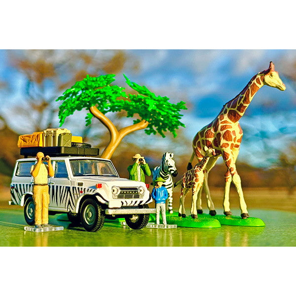 【新品即納】[MDL] 海洋堂×トミカリミテッドヴィンテージ ジオコレ64 #カースナップ28a 1/64 サファリ1(トヨタ ランドクルーザー FJ56V型付属) 完成品 ミニカー(330554) TOMYTEC(トミーテック)(20250712)