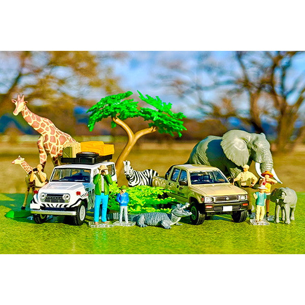 【新品即納】[MDL] 海洋堂×トミカリミテッドヴィンテージ ジオコレ64 #カースナップ28a 1/64 サファリ1(トヨタ ランドクルーザー FJ56V型付属) 完成品 ミニカー(330554) TOMYTEC(トミーテック)(20250712)