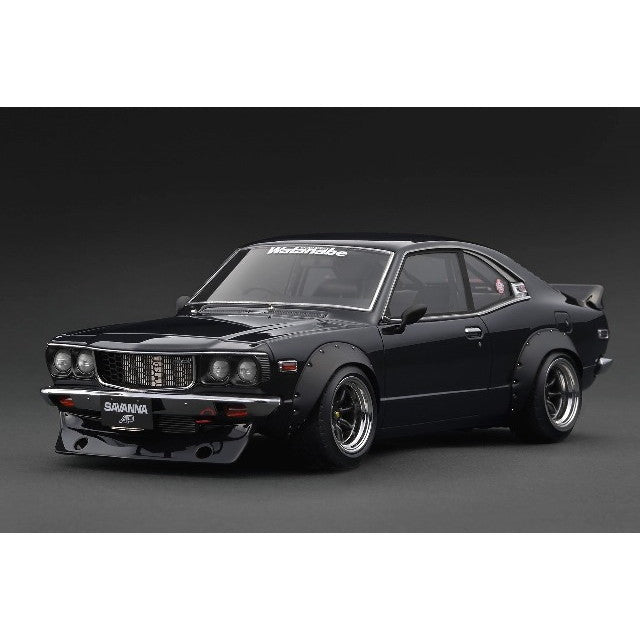 【新品即納】[MDL] 1/18 Mazda Savanna(マツダ サバンナ)(S124A) Semi Works Black(ブラック) 完成品 ミニカー(IG3728) ignition model(イグニッションモデル)(20250823)