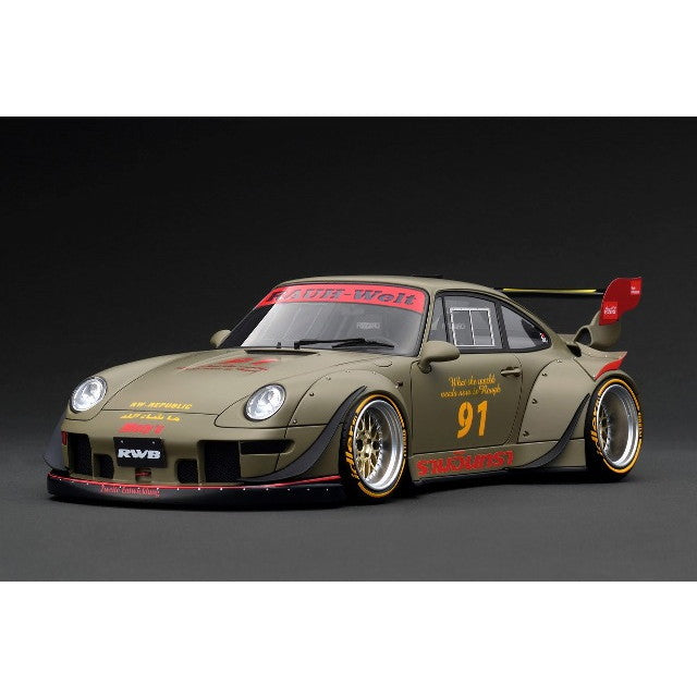 【新品即納】[MDL] 1/18 RWB 993 Khaki(カーキ) 完成品 ミニカー(IG3626) ignition model(イグニッションモデル)(20250719)