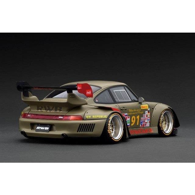 【新品即納】[MDL] 1/18 RWB 993 Khaki(カーキ) 完成品 ミニカー(IG3626) ignition model(イグニッションモデル)(20250719)