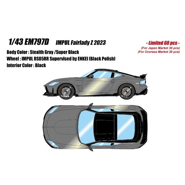 【予約安心出荷】[MDL] 1/43 IMPUL Fairlady Z(インパル フェアレディ Z) 2023 ステルスグレー/スーパーブラック 完成品 ミニカー(EM797D) EIDOLON(アイドロン)(2025年9月)