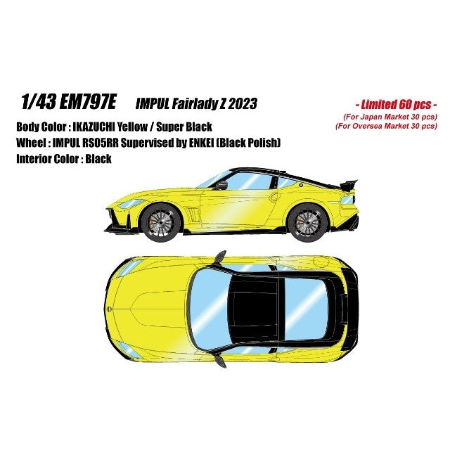 【予約安心出荷】[MDL] 1/43 IMPUL Fairlady Z(インパル フェアレディ Z) 2023 イカズチイエロー/スーパーブラック 完成品 ミニカー(EM797E) EIDOLON(アイドロン)(2025年9月)