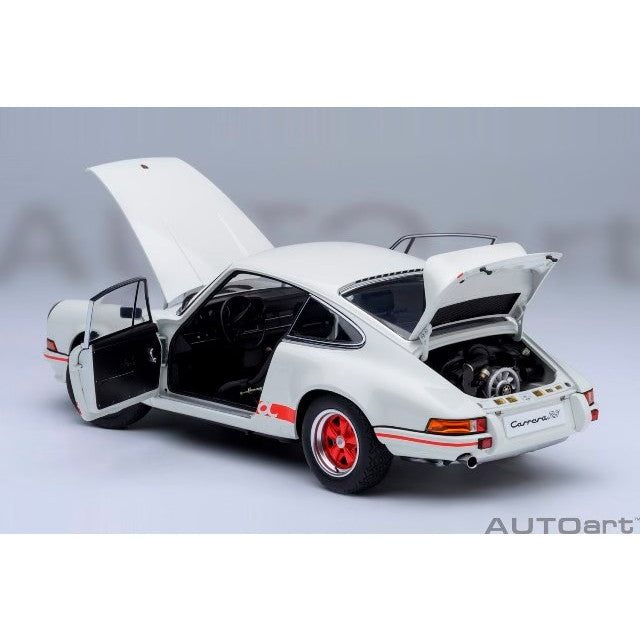 【新品即納】[MDL] オートアート・コンポジットモデルシリーズ 1/18 ポルシェ 911 カレラ 2.7 RS(グランプリホワイト×レッド・ストライプ) 完成品 ミニカー(78030) AUTOart(オートアート)(20250531)