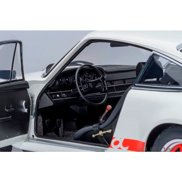 【新品即納】[MDL] オートアート・コンポジットモデルシリーズ 1/18 ポルシェ 911 カレラ 2.7 RS(グランプリホワイト×レッド・ストライプ) 完成品 ミニカー(78030) AUTOart(オートアート)(20250531)