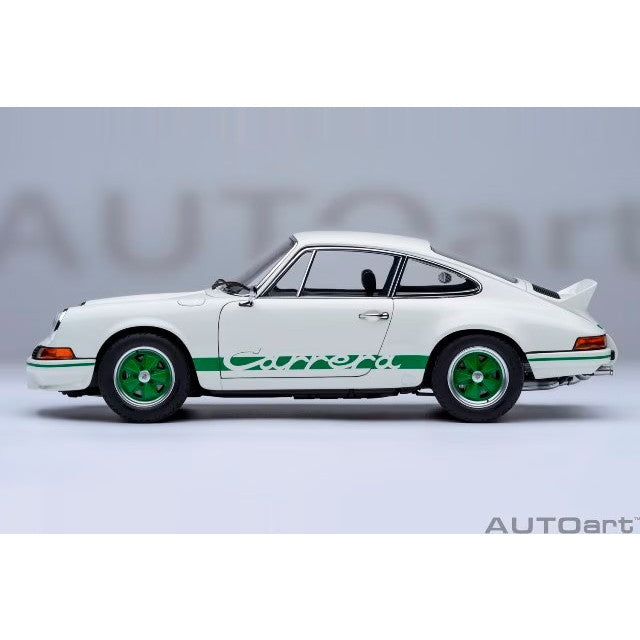【新品即納】[MDL] オートアート・コンポジットモデルシリーズ 1/18 ポルシェ 911 カレラ 2.7 RS(グランプリホワイト×グリーン・ストライプ) 完成品 ミニカー(78031) AUTOart(オートアート)(20250531)